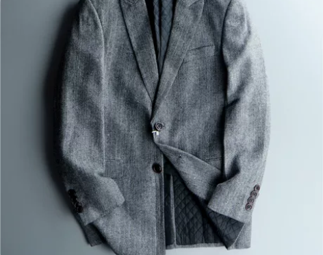 薄棉内衬男秋冬西服外套 后开衩韩版修身加厚...