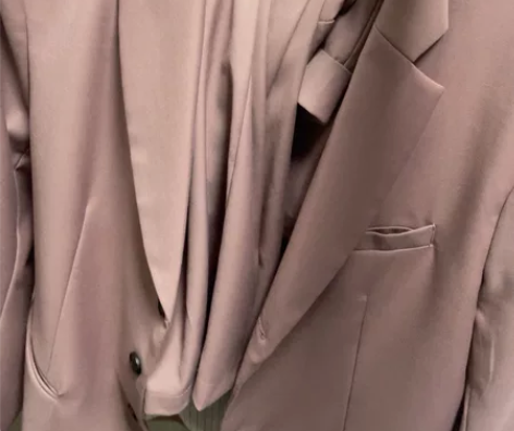 树莓色西装暴徒男雅痞西服帅休闲时尚套装粉色...