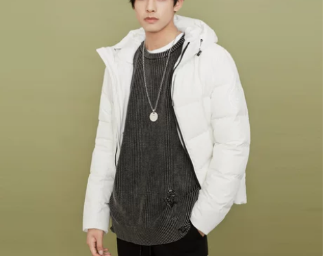 美特斯邦威羽绒服男短款冬季男士连帽保暖轻薄...