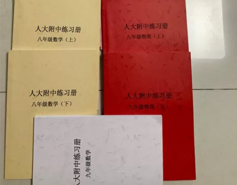人大附中初中全套物理数学练习册，复印版，只...