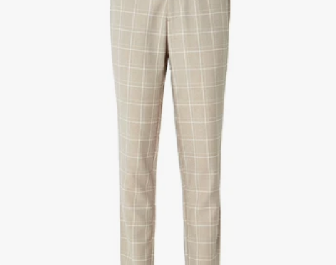 ITSNIKAR复古格子格纹高腰休闲裤子女...