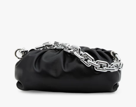 褶皱云朵包女斜挎链条宋慧乔真皮腋下包手提单...