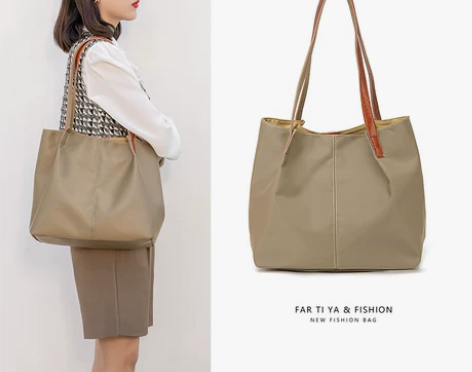 通勤包女2022新款帆布包休闲托特包简约气...