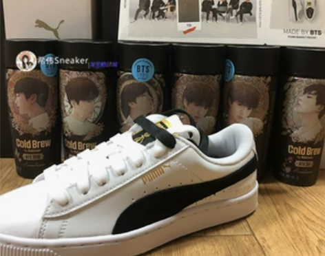 彪马PumaBTS防弹少年团同款第三代漆皮...