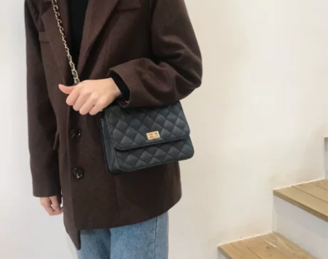 韩国气质chic链条小方包单肩斜挎包201...