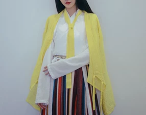 月笙南国汉服女套装 姜芽 汉元素交领齐腰裙...