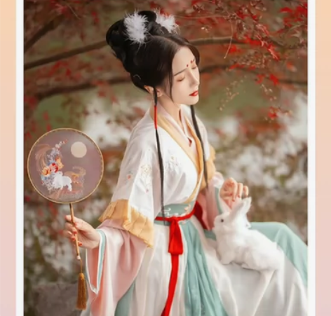 醉雨朵 兔莲语 汉服晋制齐腰交领夏季 M码...