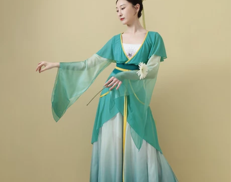 汉服改良汉服仙气修身套装渐变色汉元素古装原...