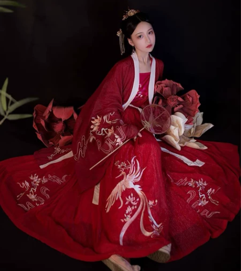 艺缕雏凤原创汉服女齐腰对襟襦裙传统大袖衫重...