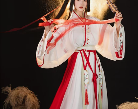 珍缕桔梗晋制汉服女春秋中国风正品原创齐腰襦...