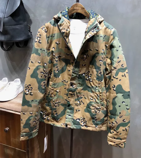 秋冬男士连帽棉衣迷彩服 码数XL肩宽48胸...
