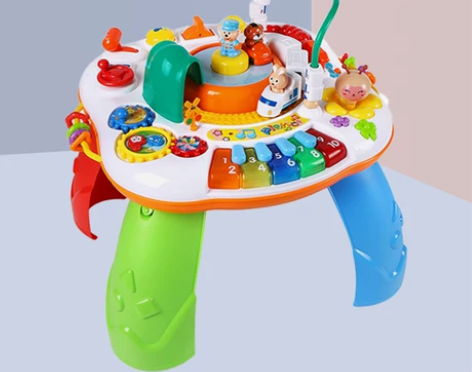 谷雨游戏桌六面体儿童宝宝早教学习桌多功能益...