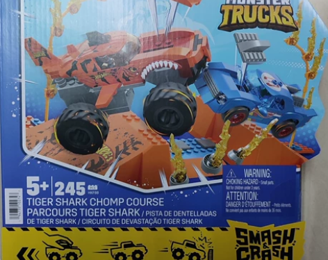 美高新品风火轮大脚车系列mega拼插积木益...