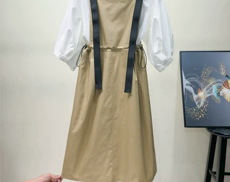 可盐可甜工装背带裙女2022春夏新款休闲减...