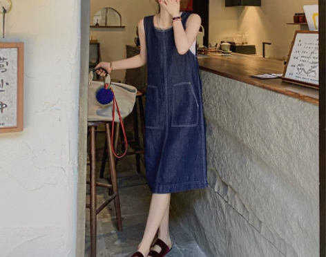 莉贝琳sisy牛仔背带裙女2021夏季新款...