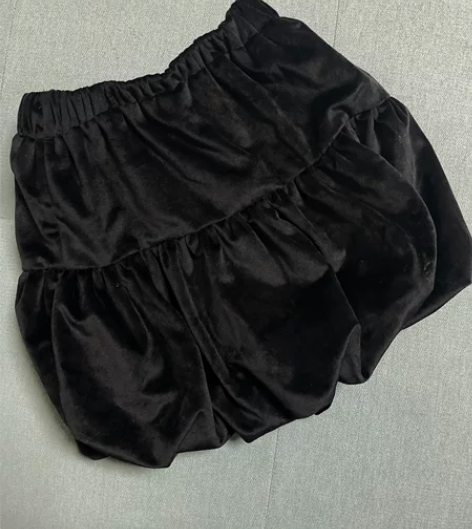 女童半身裙黑色加绒花苞裙110码 感兴趣的...