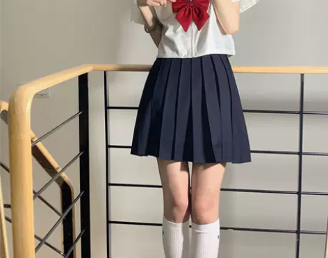 水手服jk制服裙原创正版白三本基础款日系学...