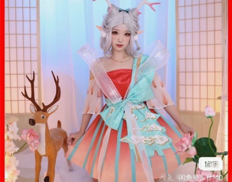 （出/科幻） 王者荣耀遇见神鹿瑶cos服大...