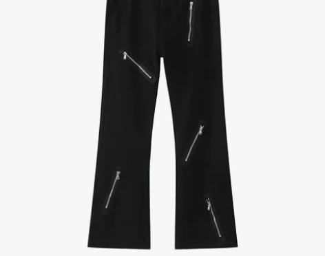 nirben牛仔| 拉链设计感牛仔裤纯黑潮...