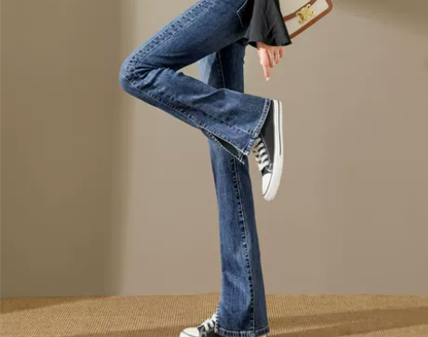 【潮流周价】微喇牛仔裤女直筒宽松秋季202...