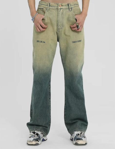 牛仔裤 裤子牛仔裤JHYQ工装系列复古渐变...