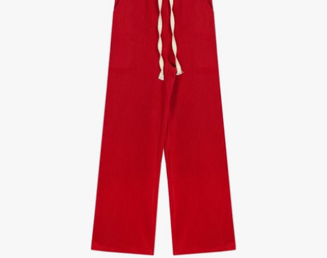 针织休闲裤女高腰显瘦直筒长裤2021秋冬新...