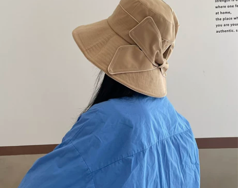 渔夫帽女春夏遮阳遮脸大帽檐早春夏季防晒紫外...