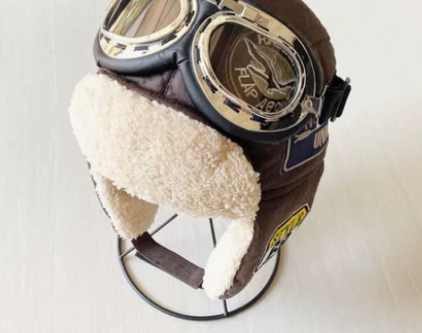 儿童雷锋帽飞行员帽子护耳男孩秋冬护耳帽 去...