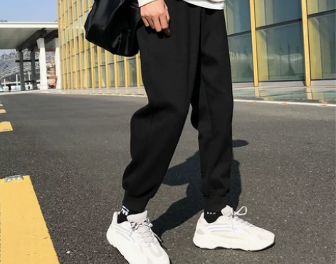 裤子加绒 加绒裤子春秋男士宽松束脚裤秋冬休...