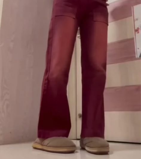 ASUZ设计感小众阔腿牛仔裤女夏季2023...