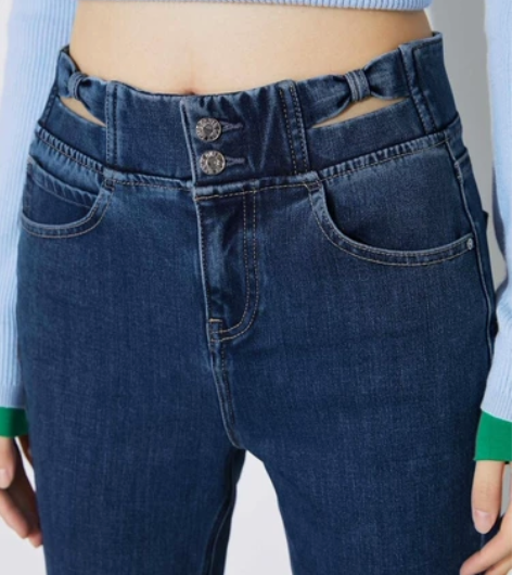 only高腰牛仔裤小脚裤，正品微瑕特价，弹...