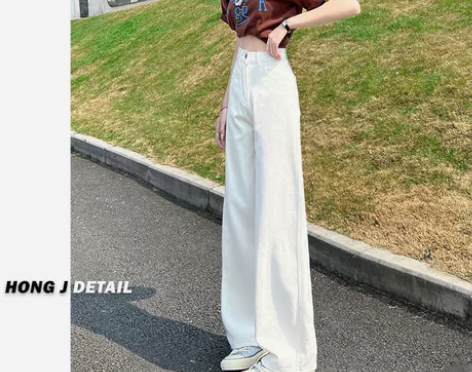 白色阔腿牛仔裤 感兴趣的话点“我想要”和我...