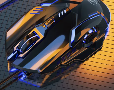 蝰蛇有线鼠标F7电竞机械金属游戏 吃鸡静音...