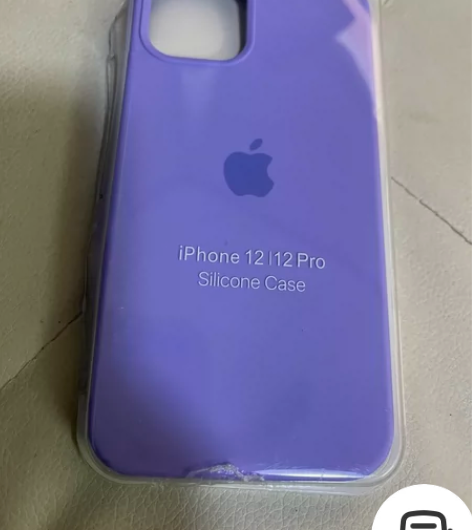 全新 香芋紫色iPhone12手机壳液态硅...