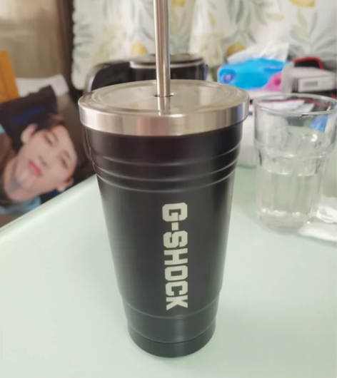 #卡西欧 G-SHOCK不锈钢吸管杯，大容...