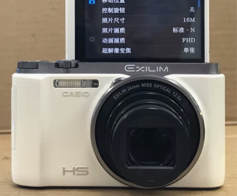 卡西欧ZR1000带翻屏自拍12级美颜的便...