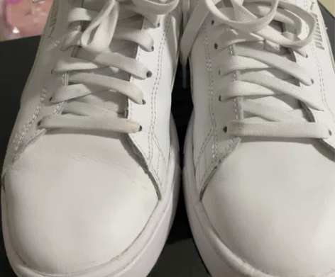 彪马男士真皮小白鞋41码9新只试穿了一圈 ...