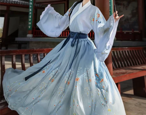 出汉服！蓝色晋制（已经绝版）带吊牌 汉云阁...