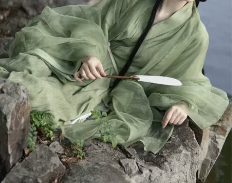 【蝉鸣】魏晋制汉服女古装网纱大袖衫超仙直裾...