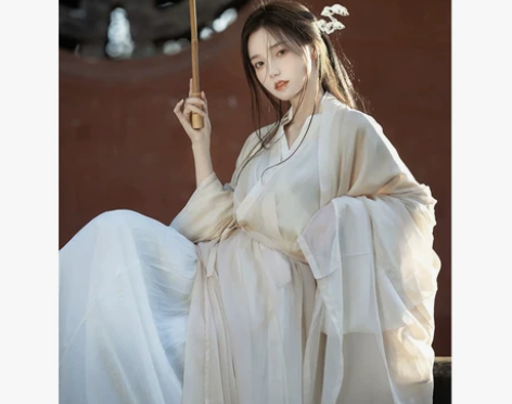 神明少女汉服新款魏晋广袖交领古装仙气飘逸古...