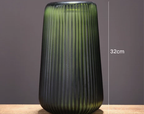 现代简约条纹水培花瓶美式样板房创意家居装饰...