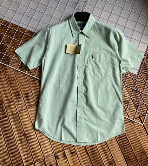 过季清仓全新 男士翻领衬衣休闲短袖 面料：...