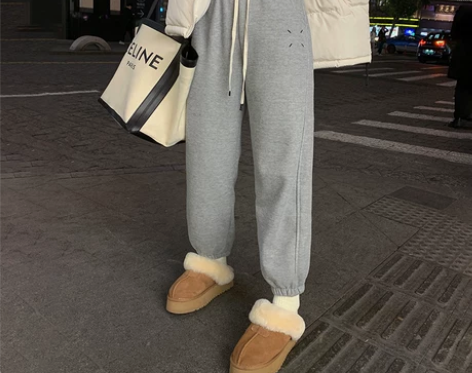 大C来也 运动休闲裤女加绒加厚冬季2022...