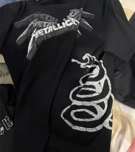 泰版摇滚t恤 重金属 蛇腰logo met...