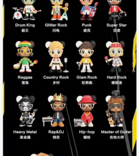 鼠小小摇滚热浪系列盲盒确认款 重金属 20...