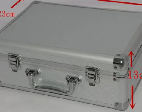 鑫品手提铝合金工具箱车载家庭收纳箱证件箱文...