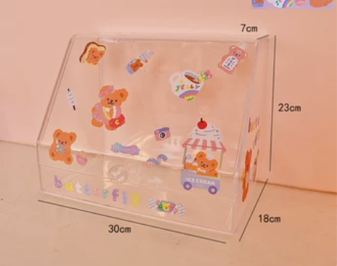 透明桌面收纳盒化妆品整理 感兴趣的话点“我...