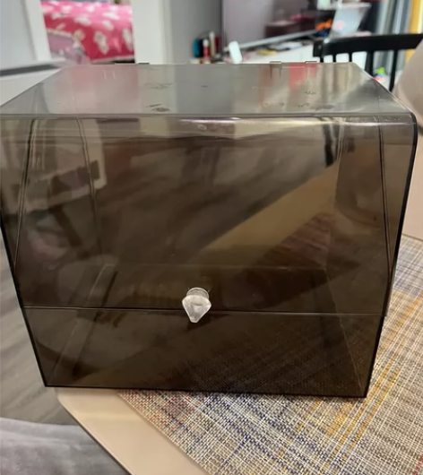 翻盖式化妆品收纳盒亚克力整理盒桌面抽屉式收...