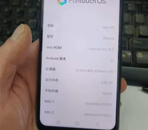 VIVO  Y30  8+128G，全原无...