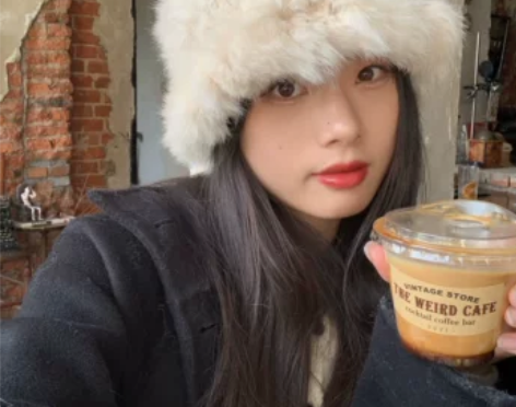 陈奶奶甜飒兔毛帽子女秋冬保暖毛绒帽显脸小针...